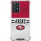 NFL San Francisco 49ers White Striped Galaxy A52 5G Clear Case